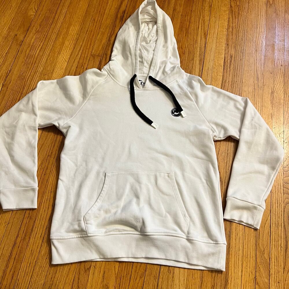 Zyia Active Sweatshirt Womens XL White Logo  Shirt Hoodie **